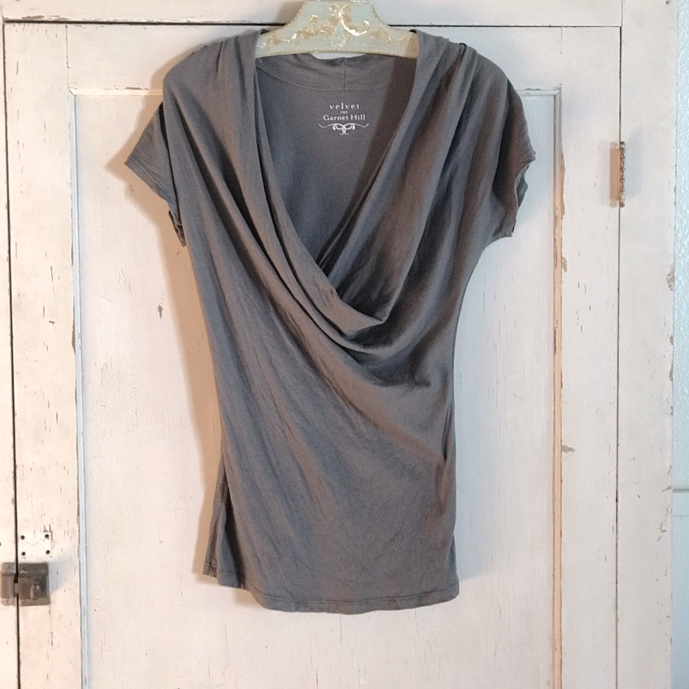 Velvet by Graham & Spencer for Garnet Hill Asymmetric Cowl Tee